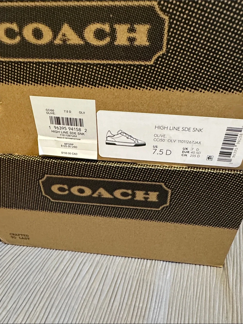 Coach Men's Olive Green Low-Top Sneakers